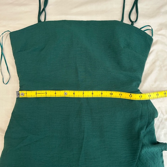 Lovely Day Emerald Green Spaghetti-Strap Ruffle Midi Dress - Picture 7 of 7